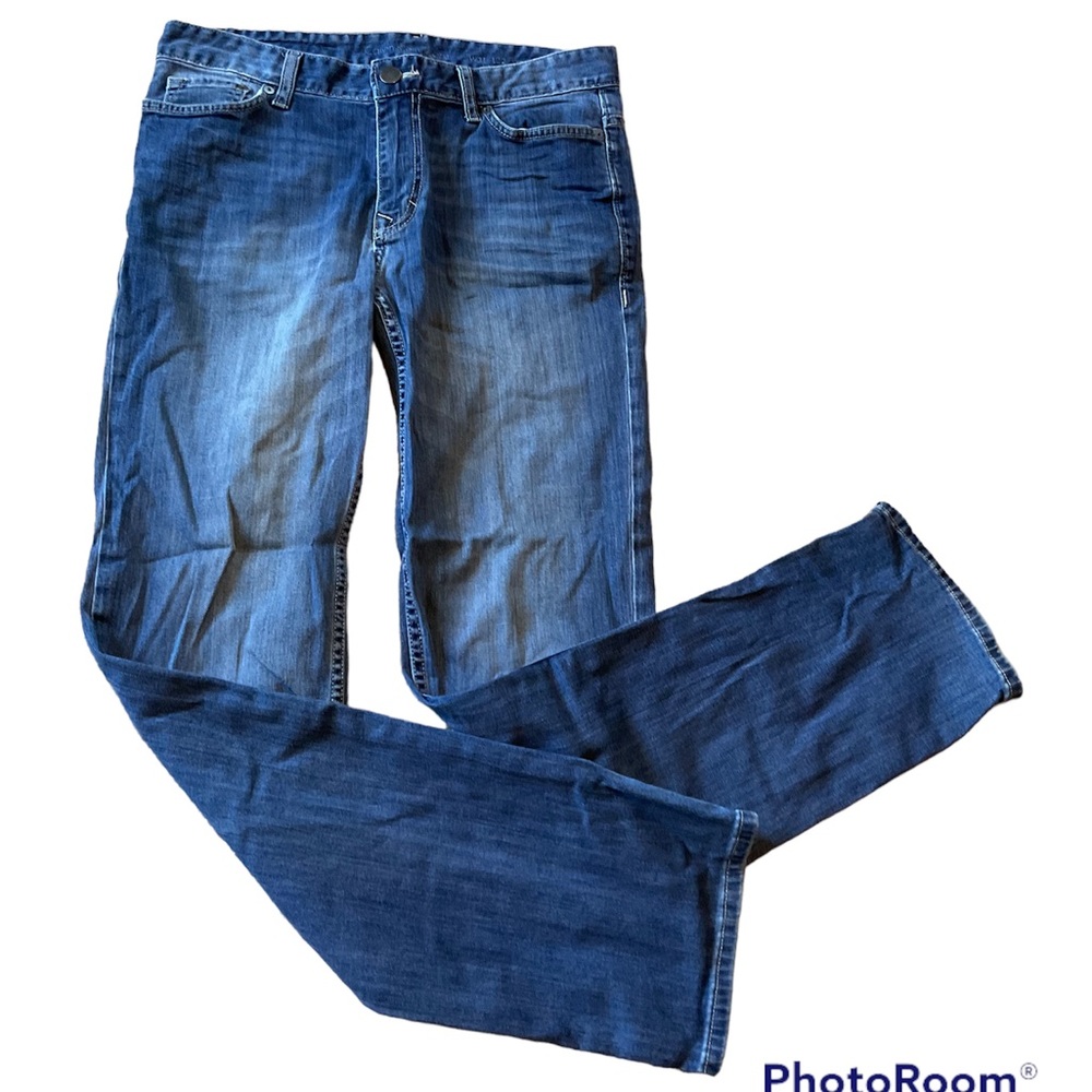 Calvin Klein Mens Dark Wash Straight Denim Jeans Size 31 32.